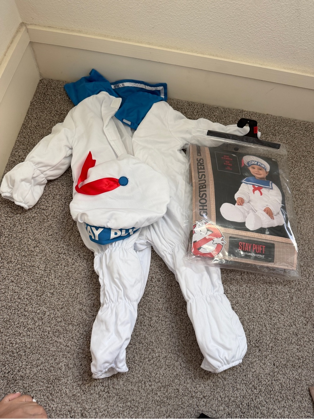 Stay Puft Kids Costume - ghost buster—White and Blue size 18-24 months